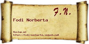 Fodi Norberta névjegykártya